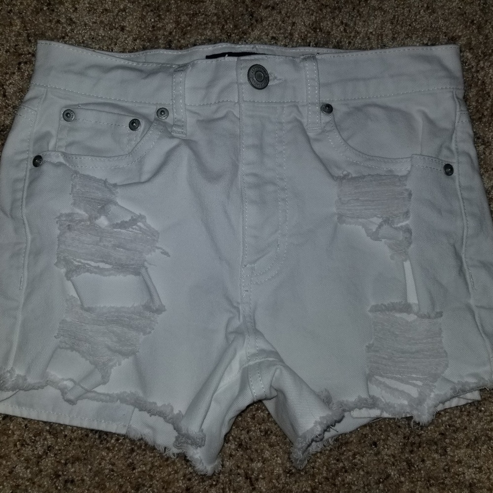 Aeropostale Cheeky Jean Short -- White, Size 0